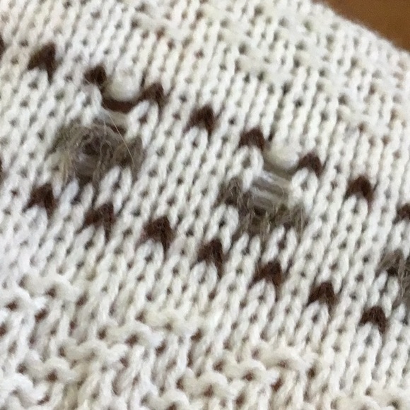 𝅺vintage cream striped sweater large grandma style cottagecore - Picture 8 of 10